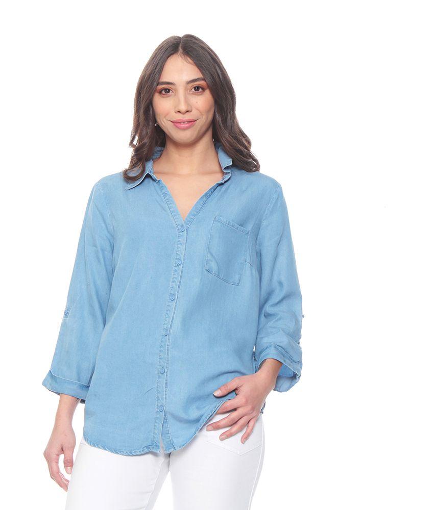 Blusa Manga Larga Ajustable  Abotonada-0