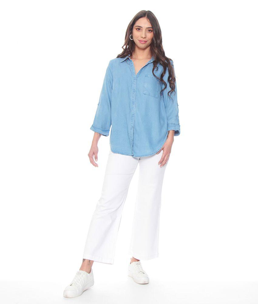 Blusa Manga Larga Ajustable  Abotonada-1