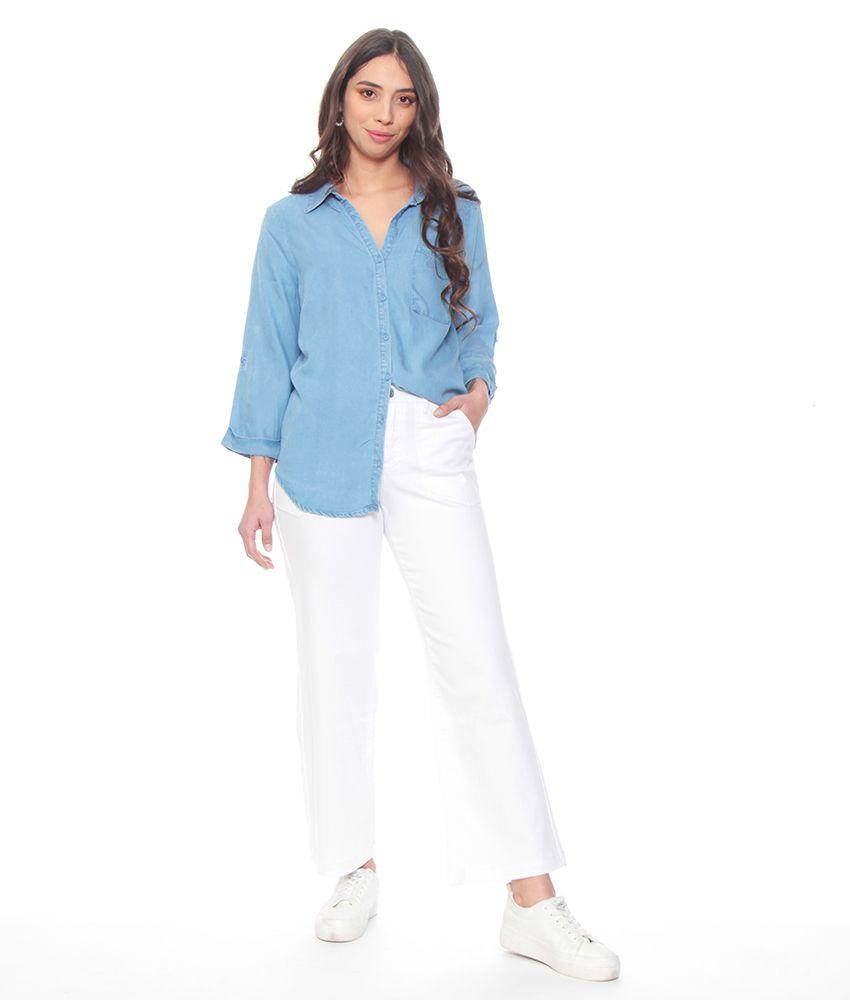 Blusa Manga Larga Ajustable  Abotonada-2