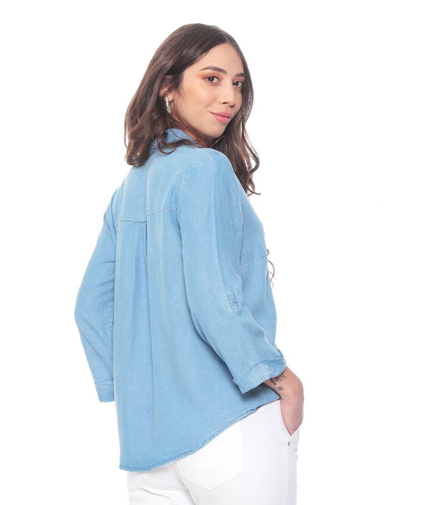 Blusa Manga Larga Ajustable  Abotonada-4