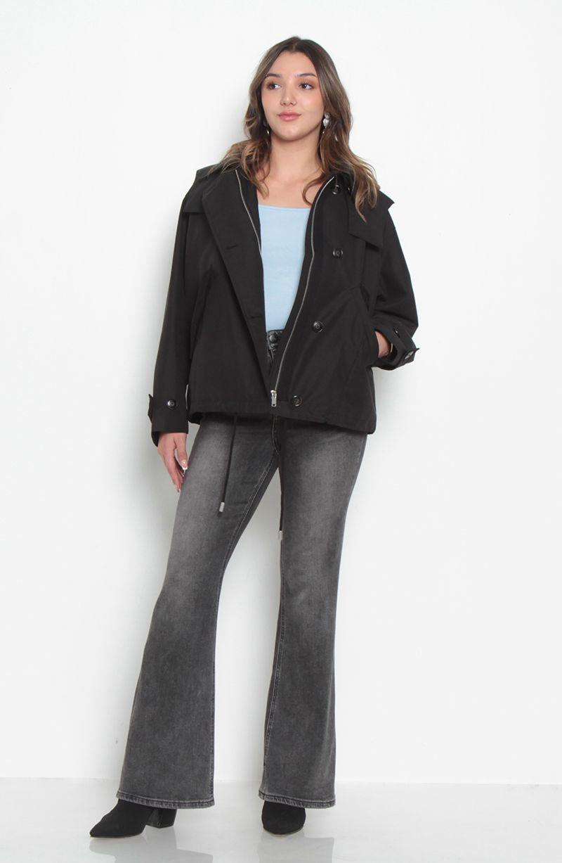 Chaqueta Manga   Larga Cruzada  Con Bolsillos-9