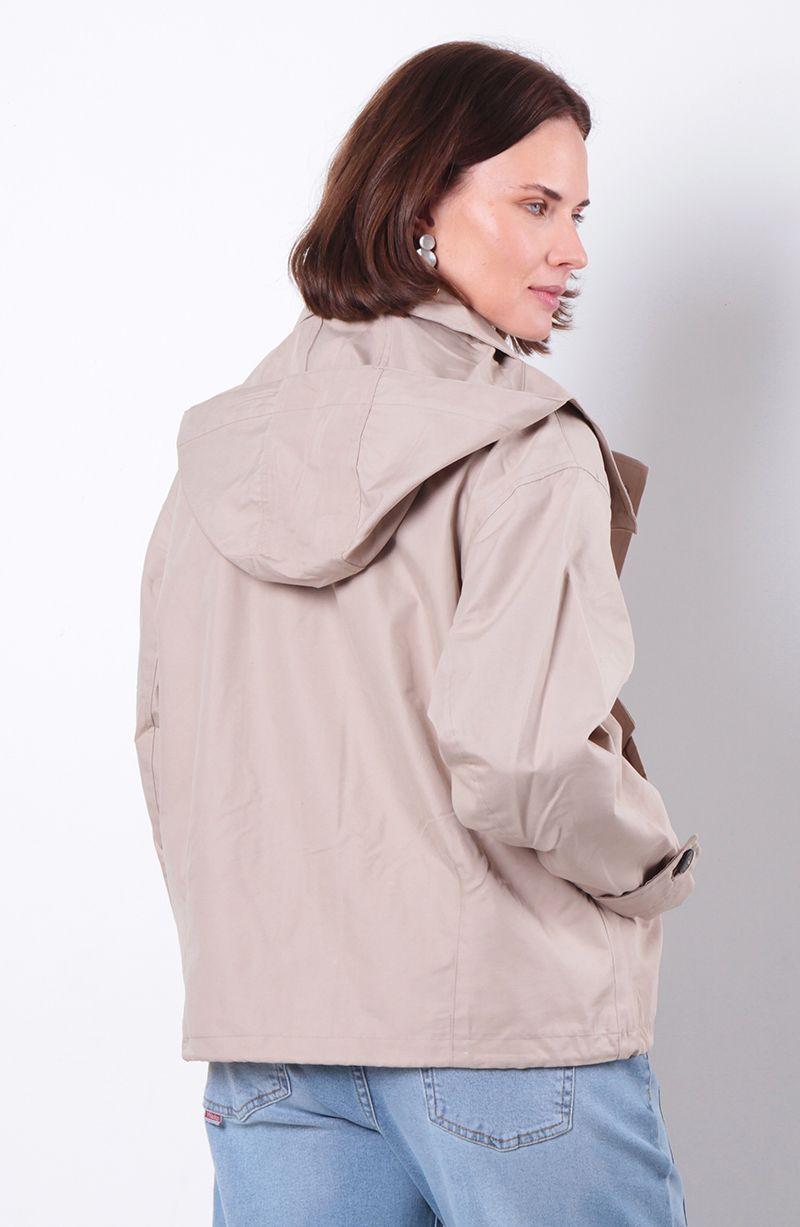 Chaqueta Manga   Larga Cruzada  Con Bolsillos-5