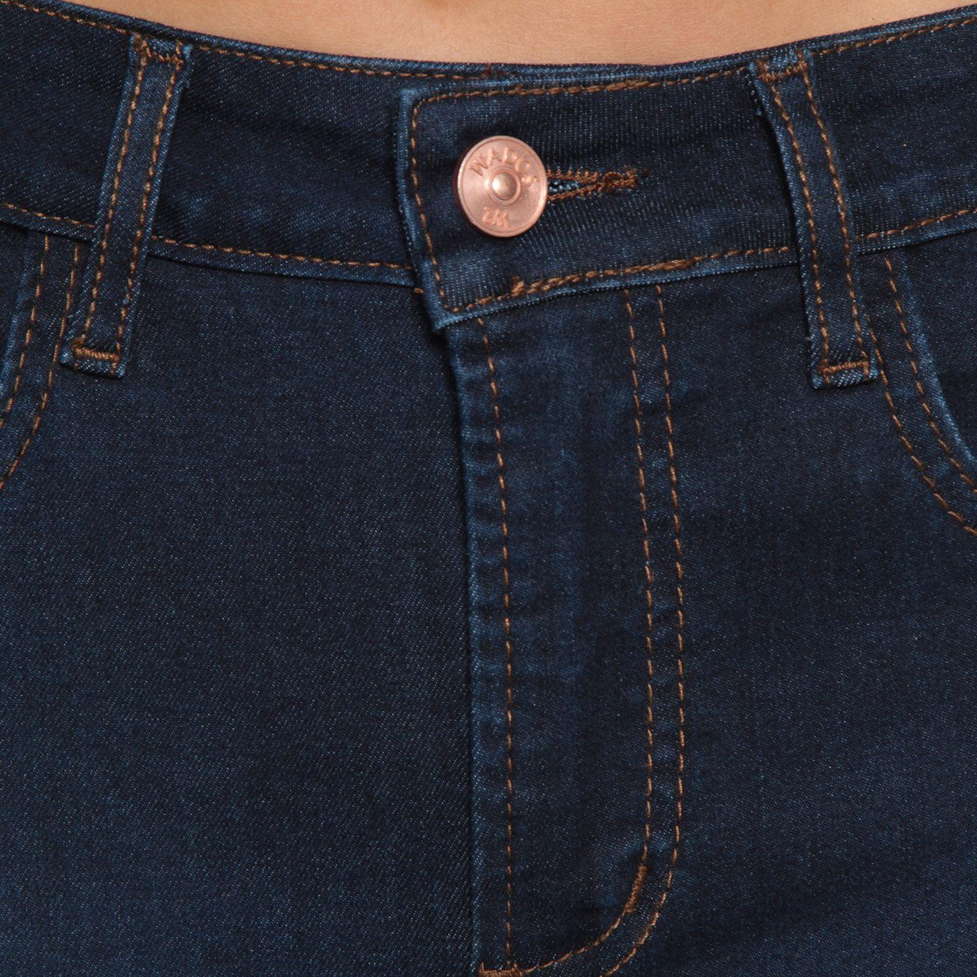 Jeans Basico Recto   Tiro Medio Pretina Un Boton-2