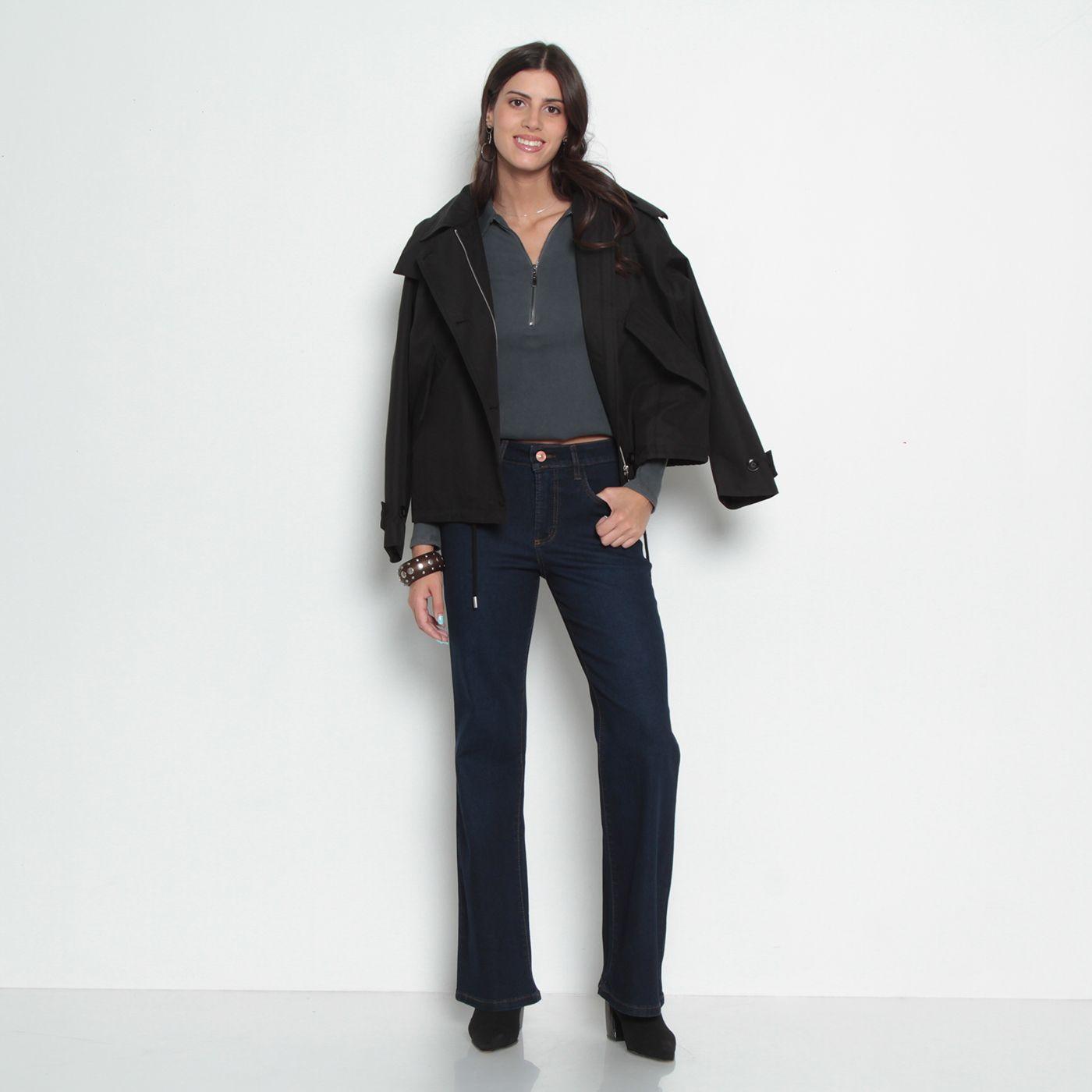 Jeans Basico Recto   Tiro Medio Pretina Un Boton-6