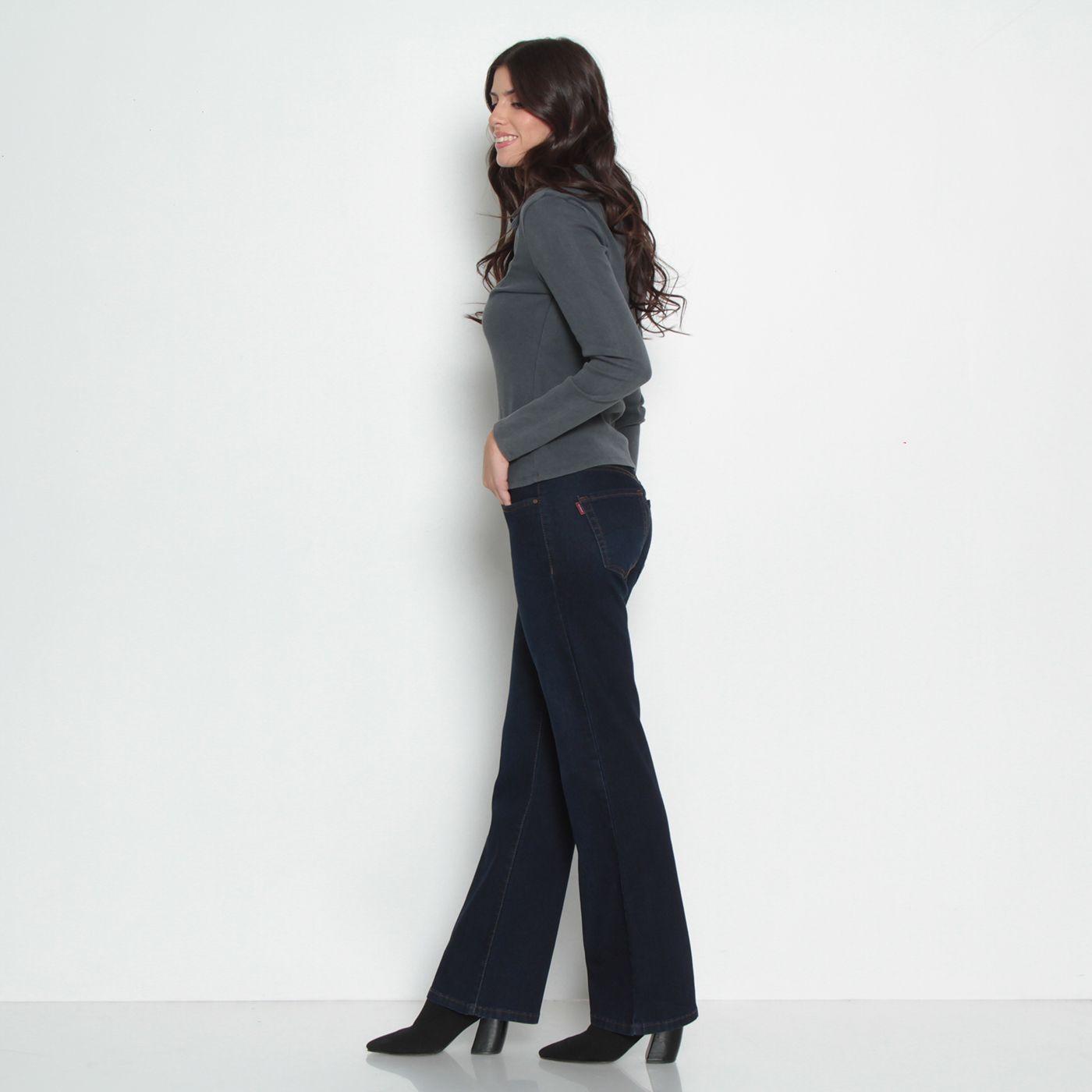 Jeans Basico Recto   Tiro Medio Pretina Un Boton-9