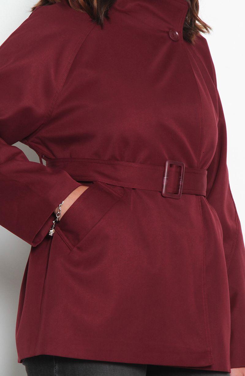 Chaqueta Manga Larga Con Lazo En Cintura-3