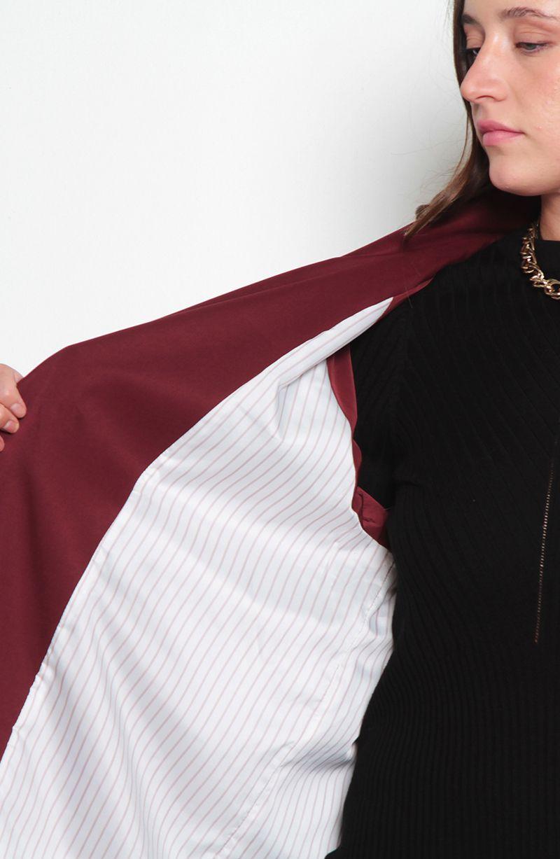 Chaqueta Manga Larga Con Lazo En Cintura-8