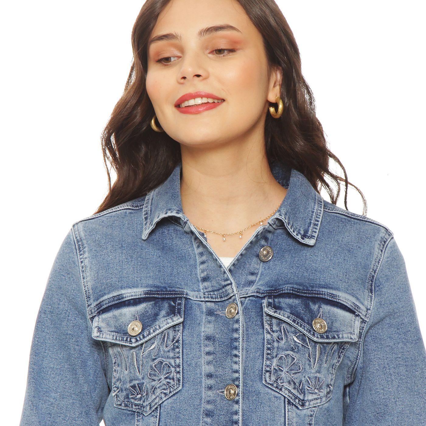 Chaqueta Clasica Denim Bordado-2