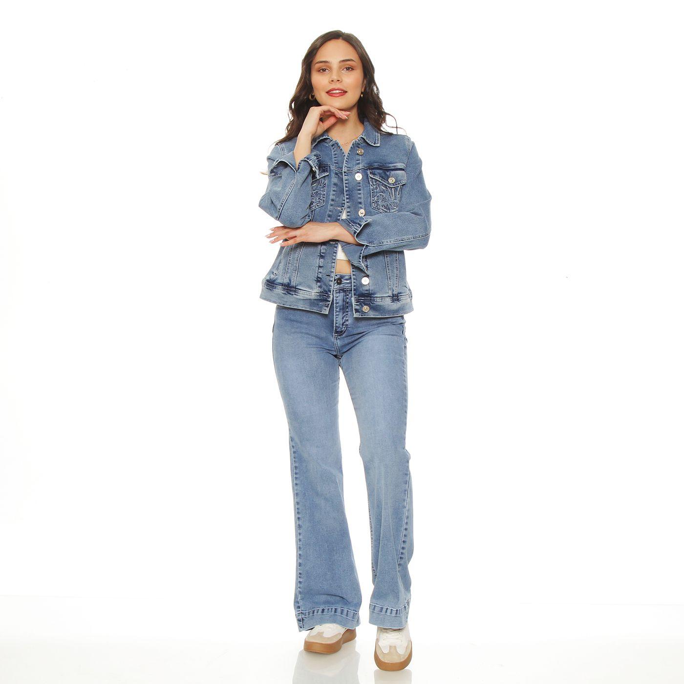 Chaqueta Clasica Denim Bordado-4