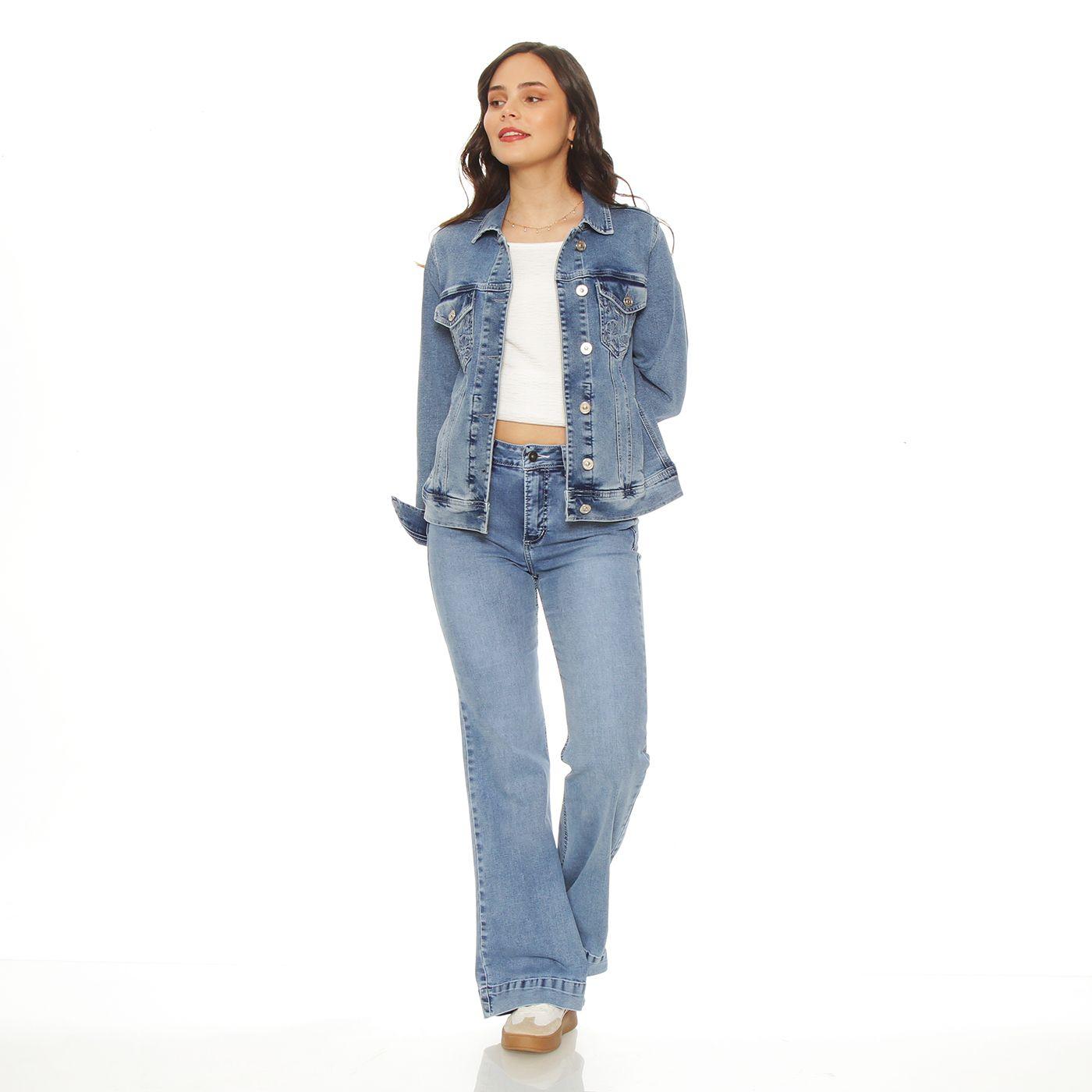 Chaqueta Clasica Denim Bordado-5