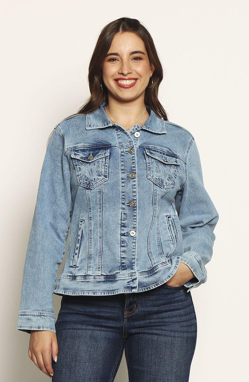 Chaqueta Clasica Denim Bordado-0