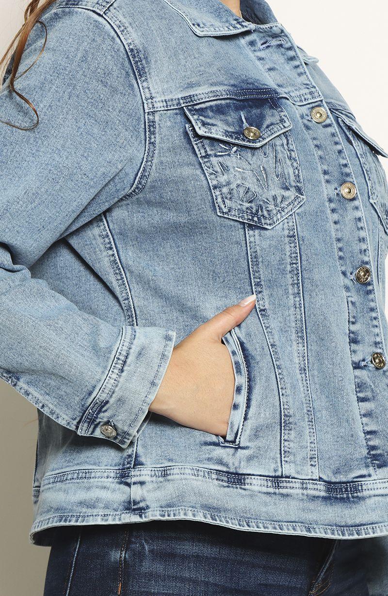 Chaqueta Clasica Denim Bordado-2