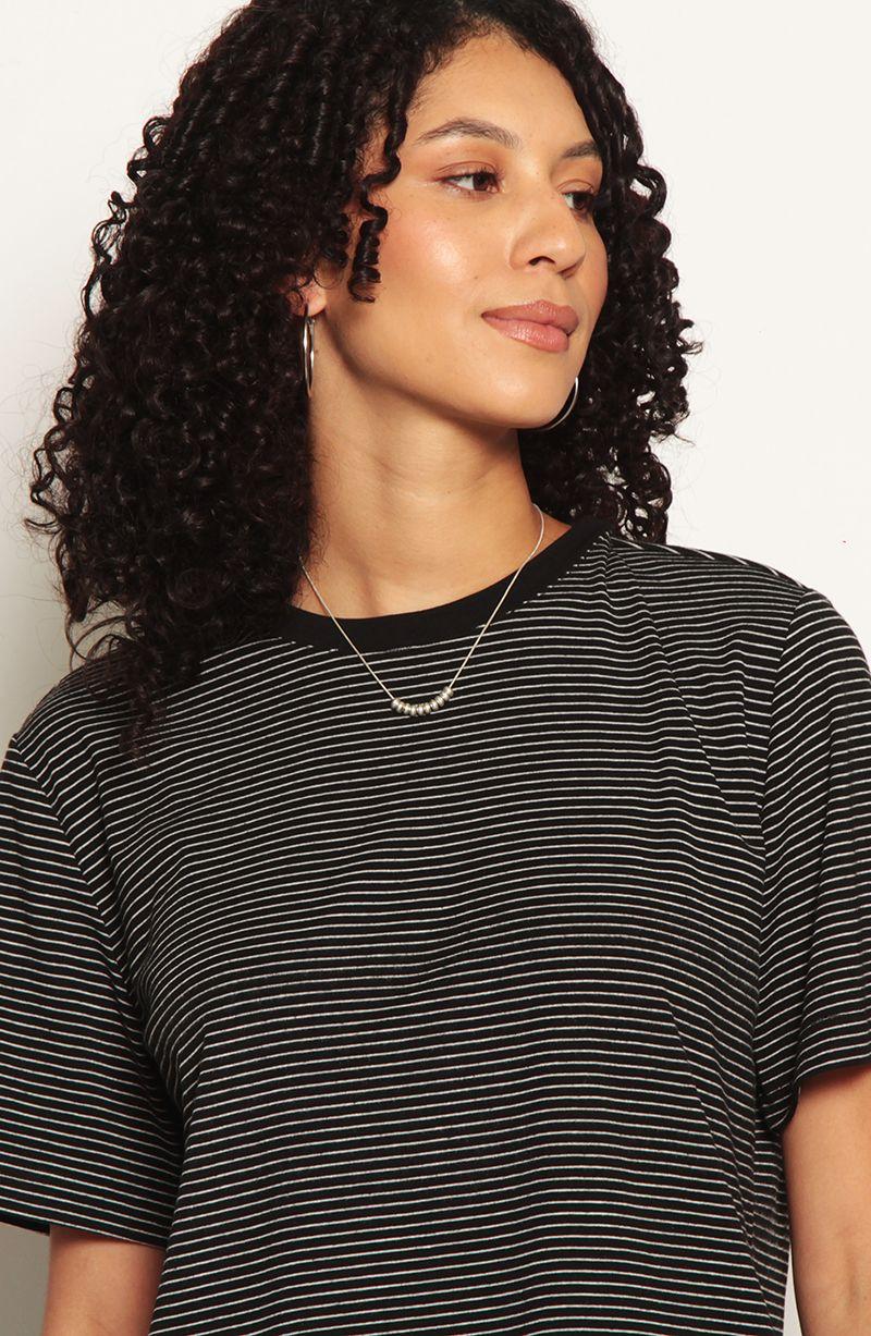 Polera Manga Corta   Listado Escote Redondo-2