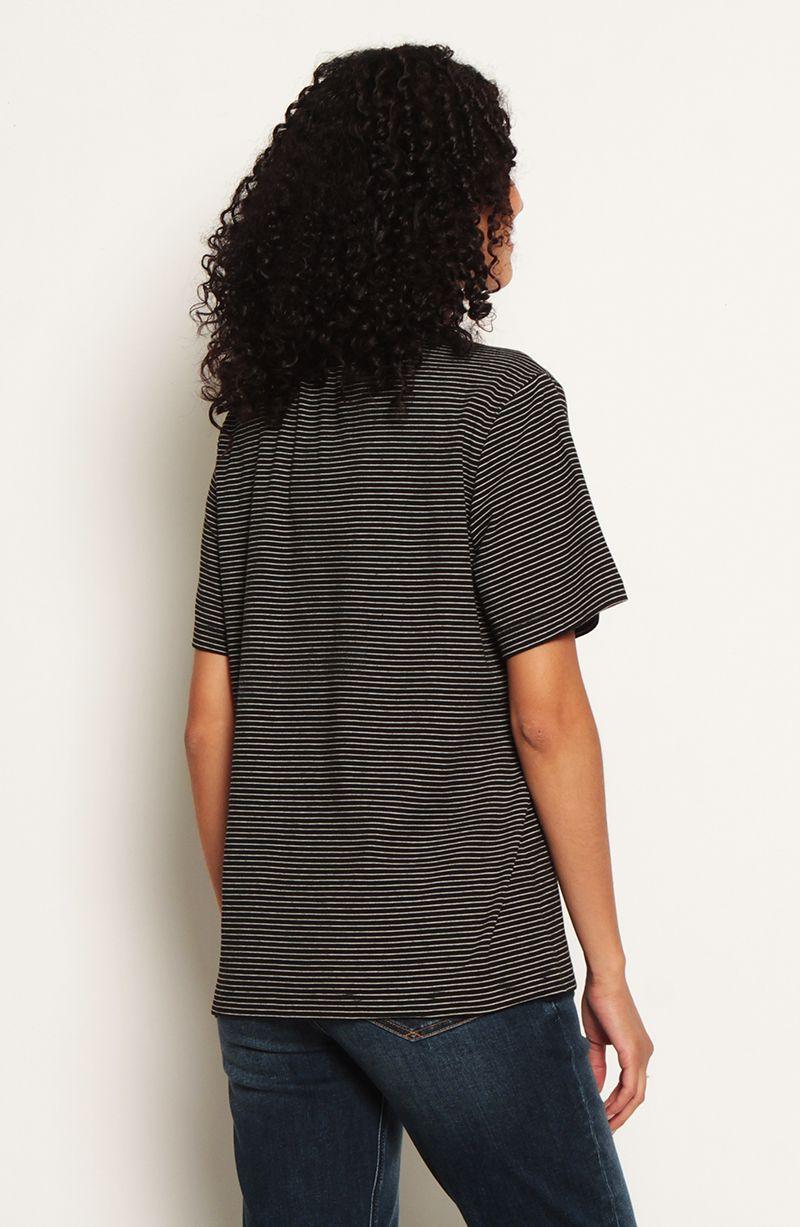 Polera Manga Corta   Listado Escote Redondo-4