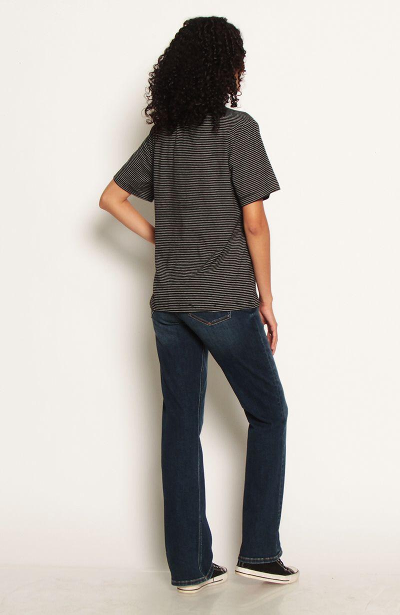 Polera Manga Corta   Listado Escote Redondo-5