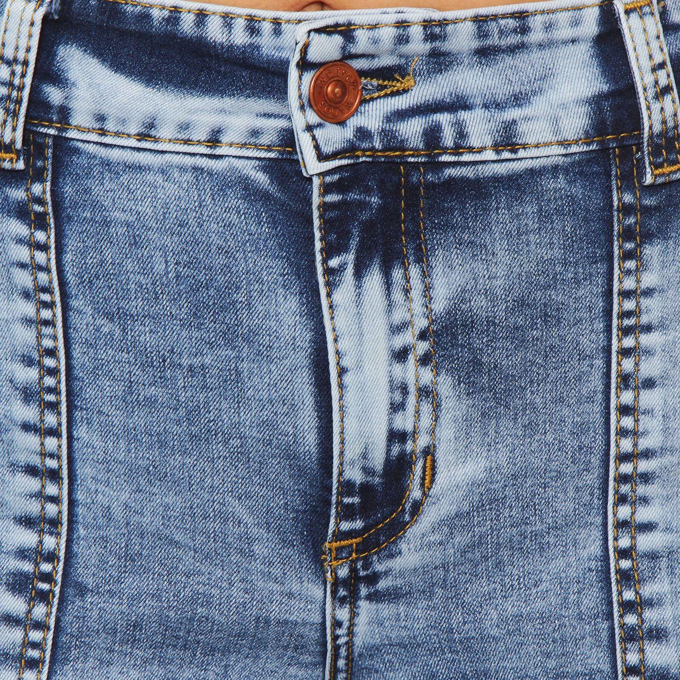 Jeans Cargo Recto Tiro Alto Pretina Basica 1 Boton-5
