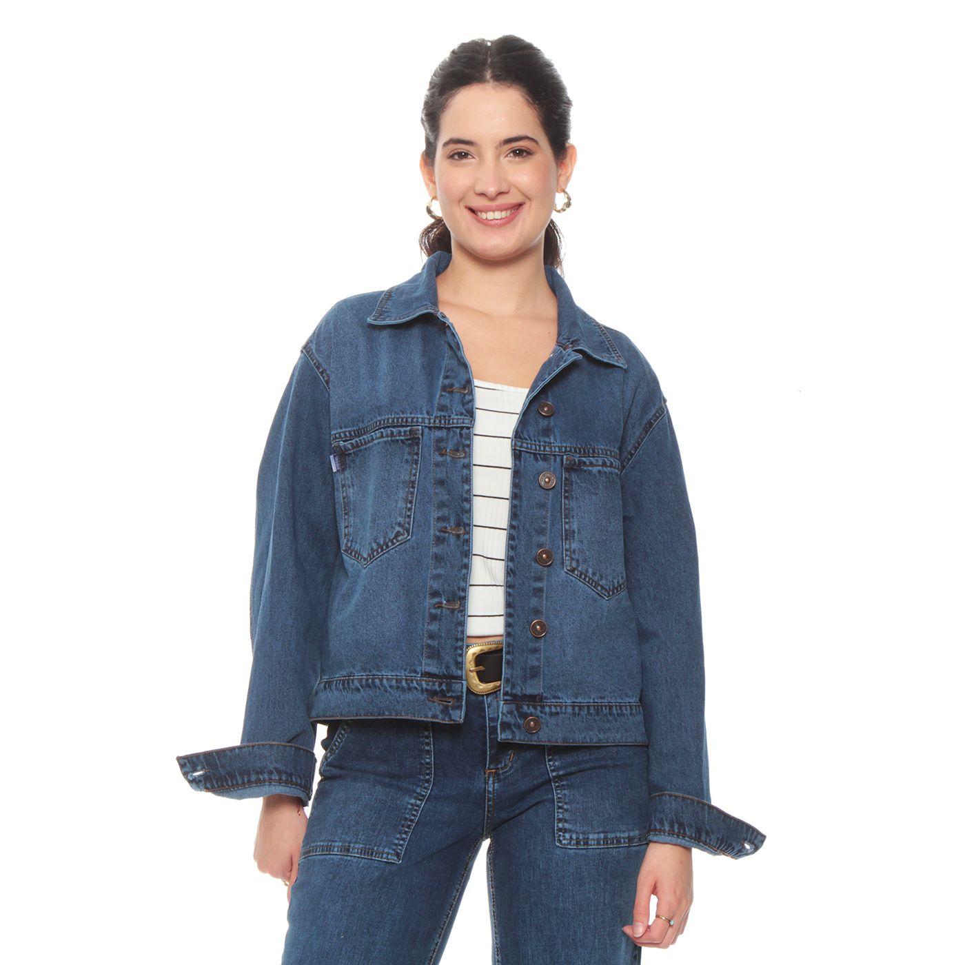 Chaqueta Denim Oversize Manga Larga-5
