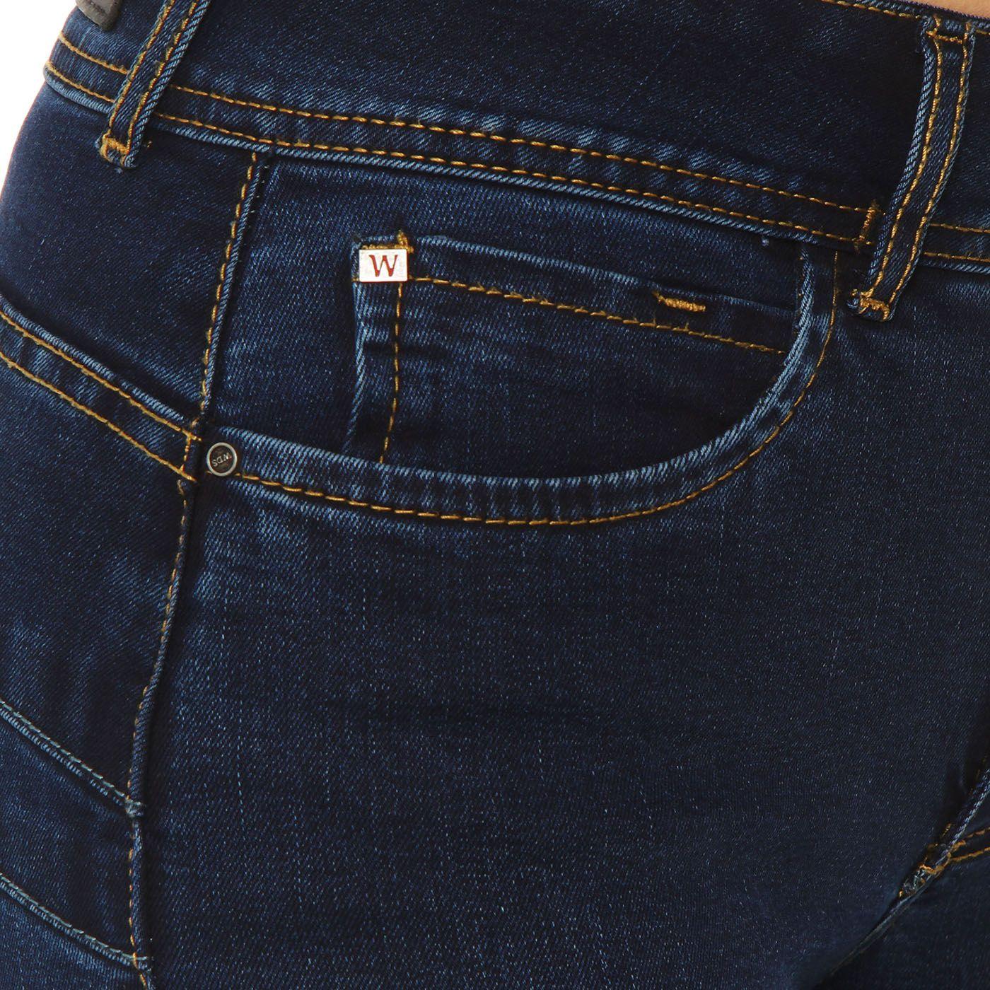 Jeans Slim Tiro Alto Push Up Pretina Media 2 Botones-7