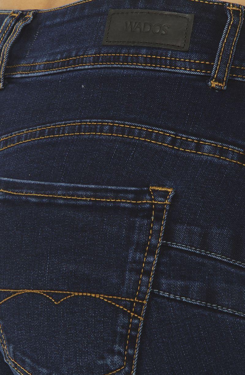 Jeans Slim Tiro Alto Push Up Pretina Media 2 Botones-8