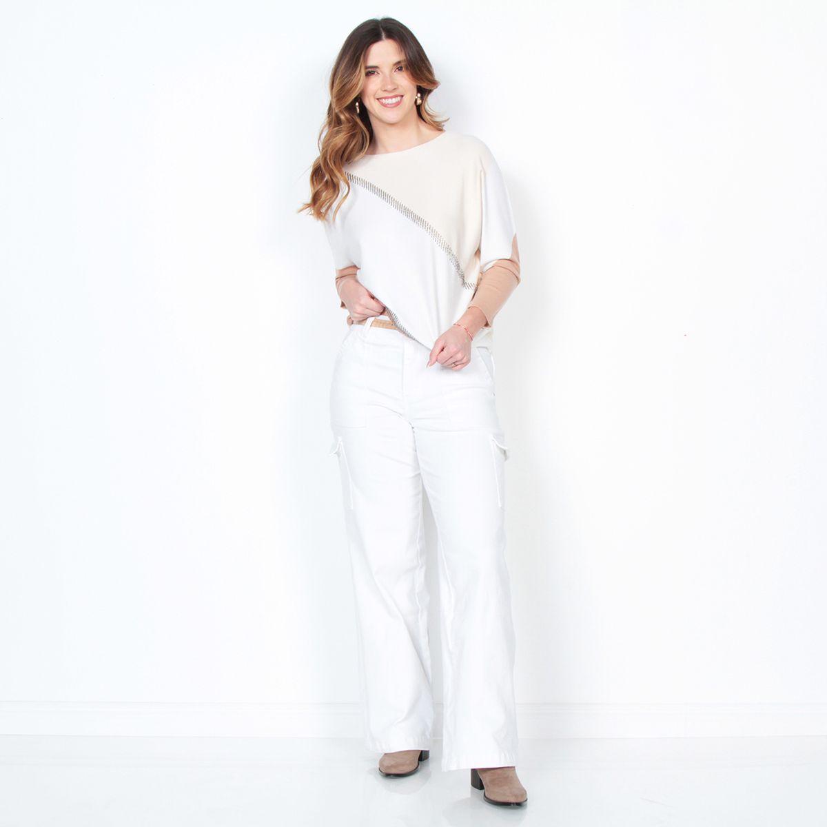 Sweater Escote Redondo Manga 3/4-6
