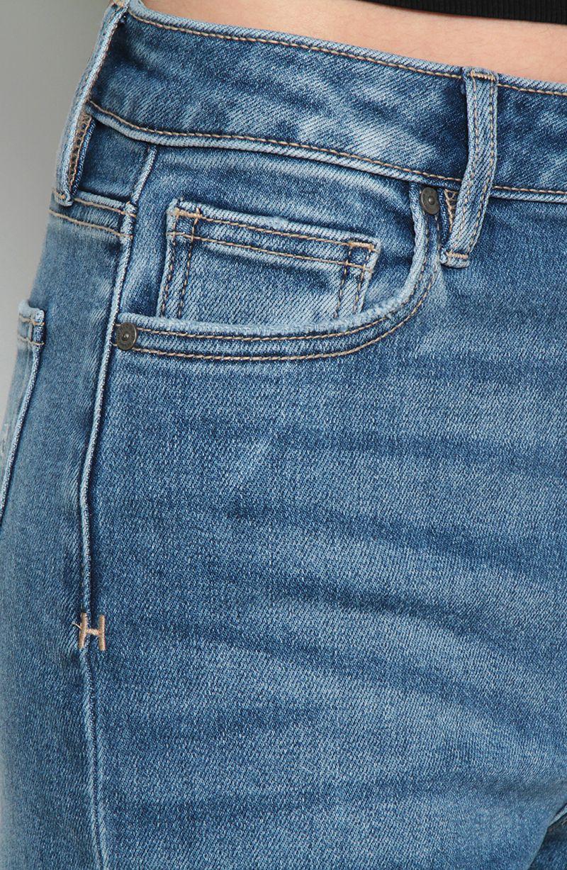Jeans Recto Tiro    Alto Pretina   Basica 1 Boton-2