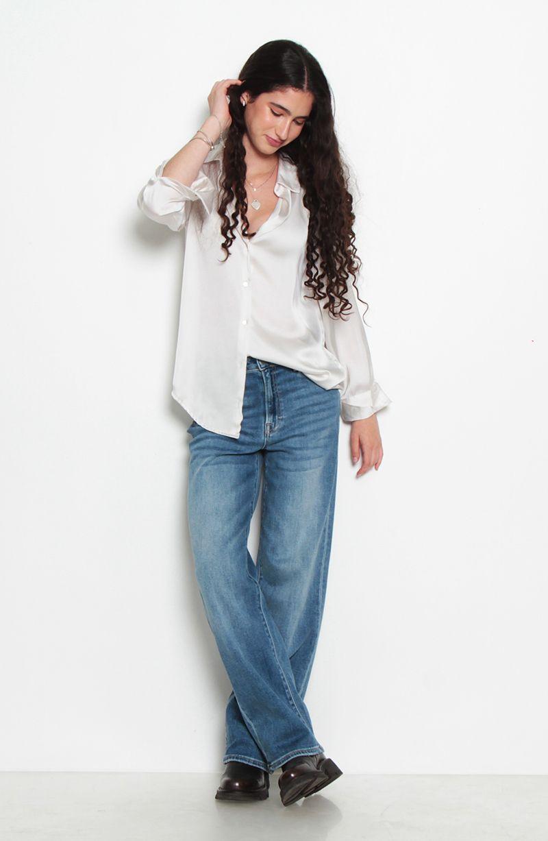 Jeans Recto Tiro    Alto Pretina   Basica 1 Boton-9