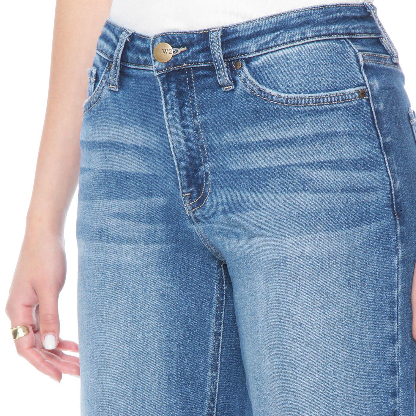 Jeans Crop Tiro Alto Pretina Basica 1  Boton-2