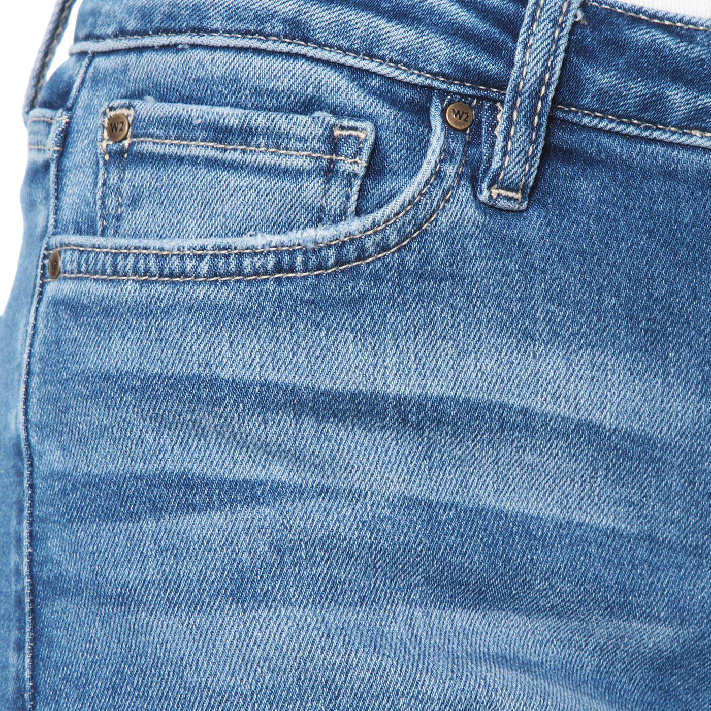Jeans Crop Tiro Alto Pretina Basica 1  Boton-8
