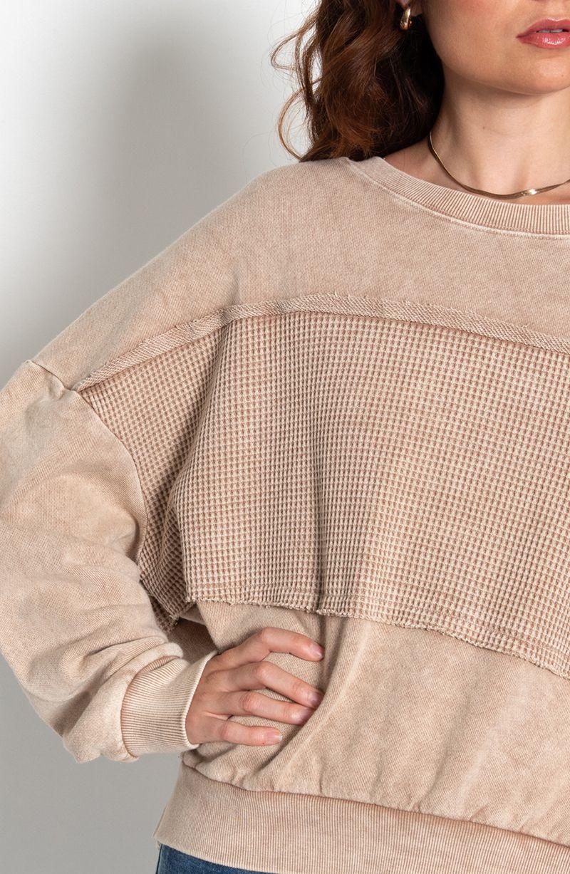 Sweater Acid Wash Manga Larga Escote Redondo Con Textura-6