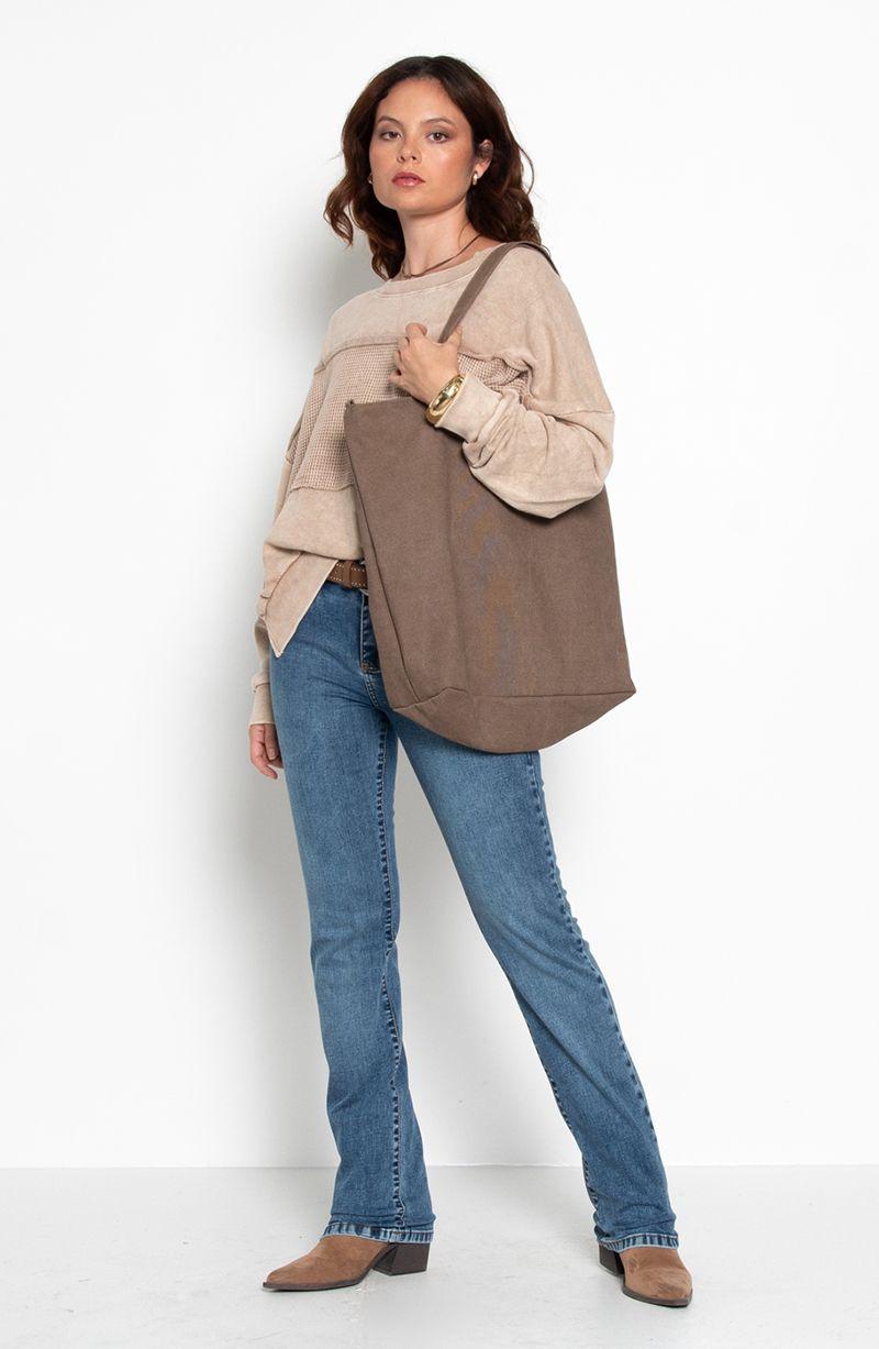 Sweater Acid Wash Manga Larga Escote Redondo Con Textura-7