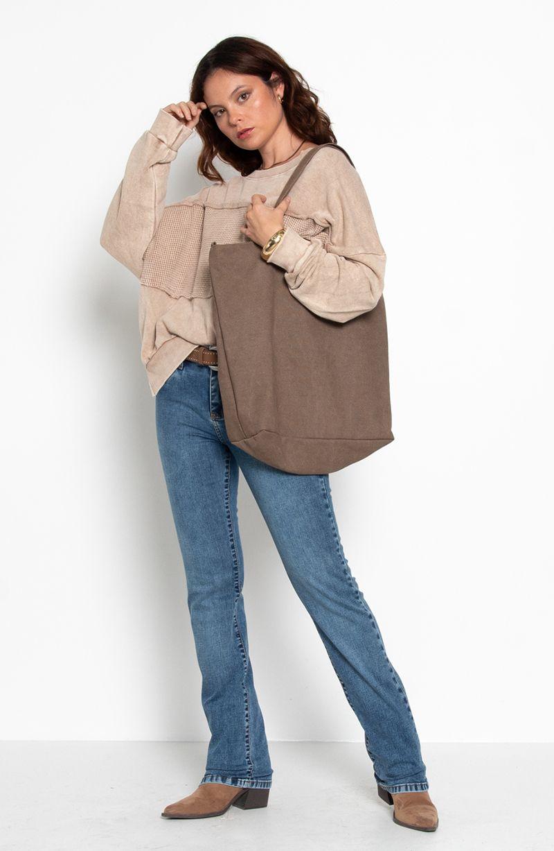 Sweater Acid Wash Manga Larga Escote Redondo Con Textura-8