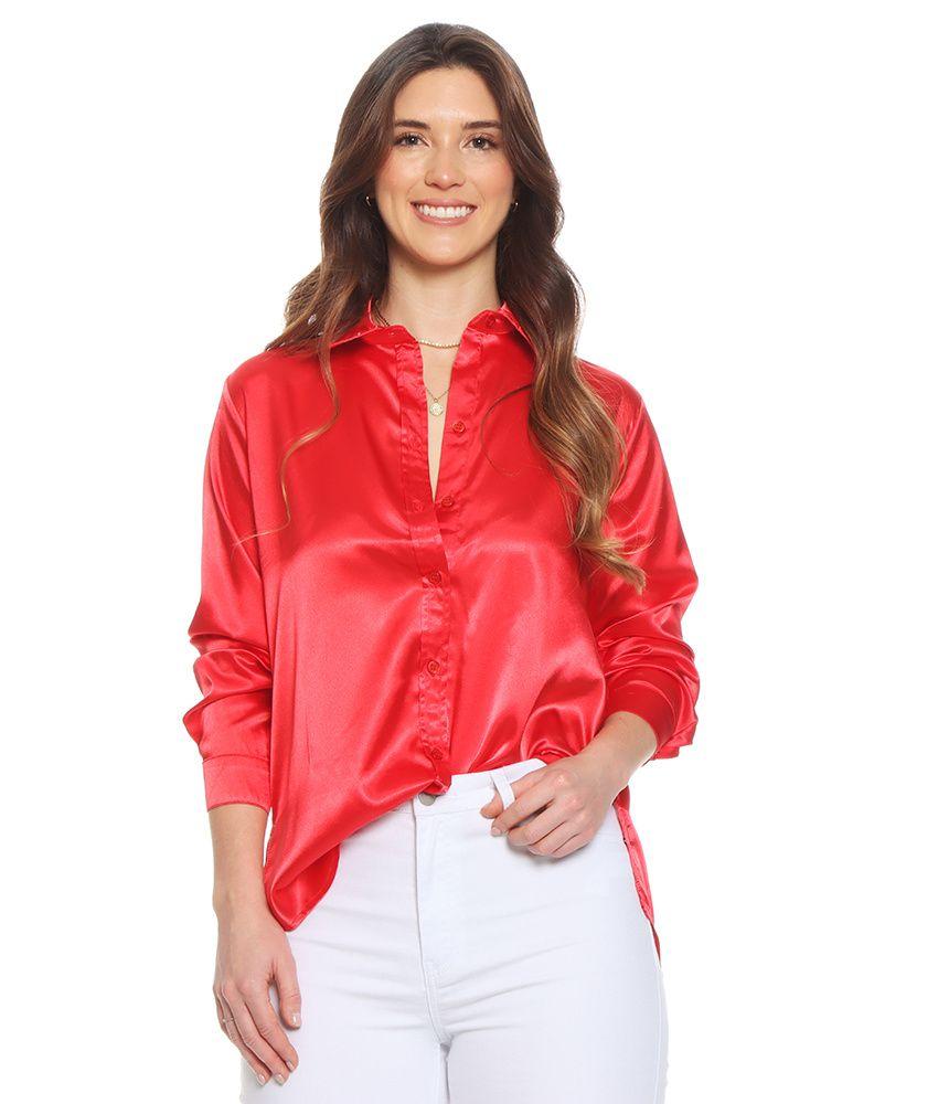 BLUSA CAMISERA MANGA LARGA SATINADA-0