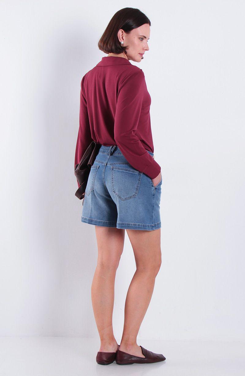 Short Tiro Alto Pretina Basica 1 Boton Con Aplicacion En Pretina-6