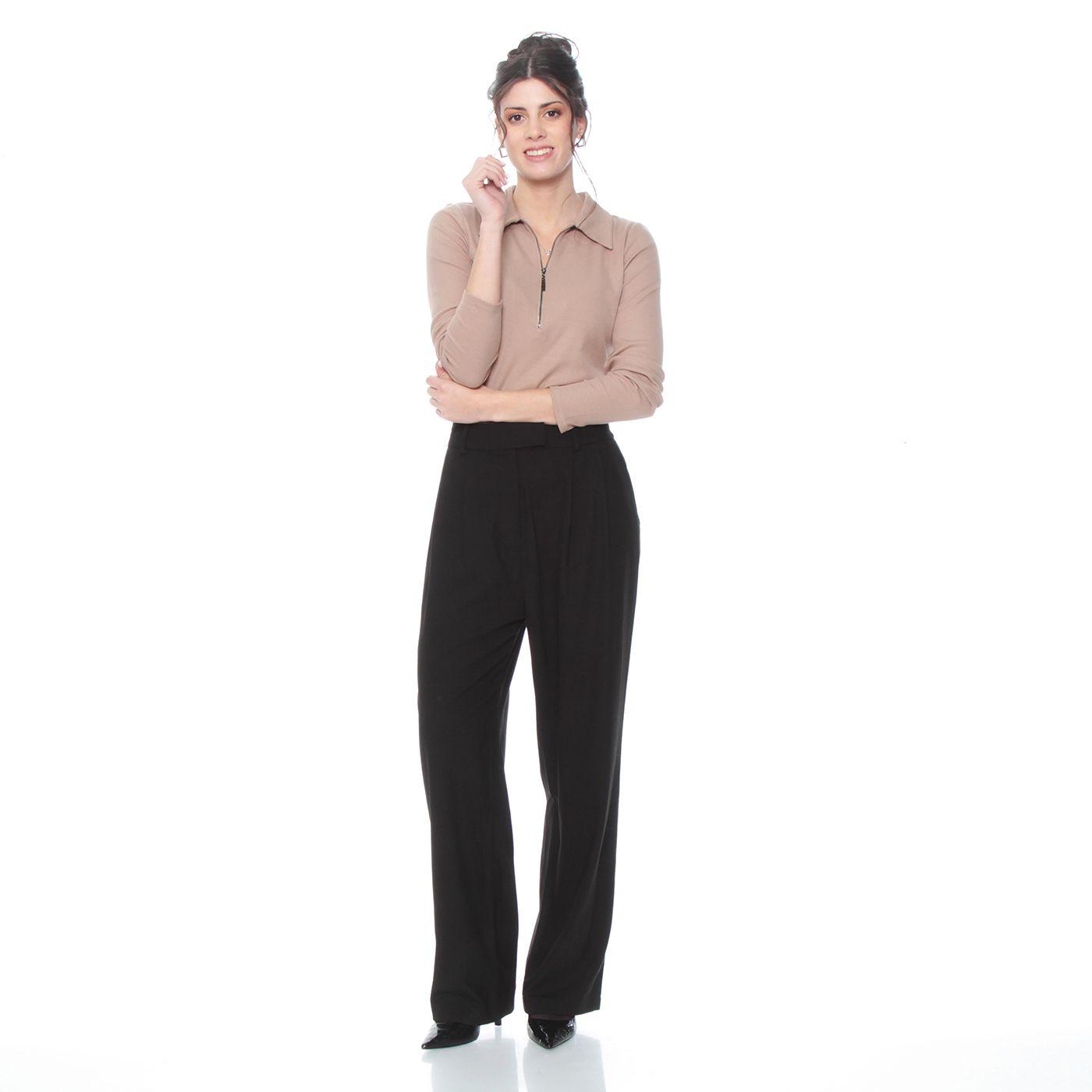 Pantalon Recto Tiro Alto Pretina Pasada-5