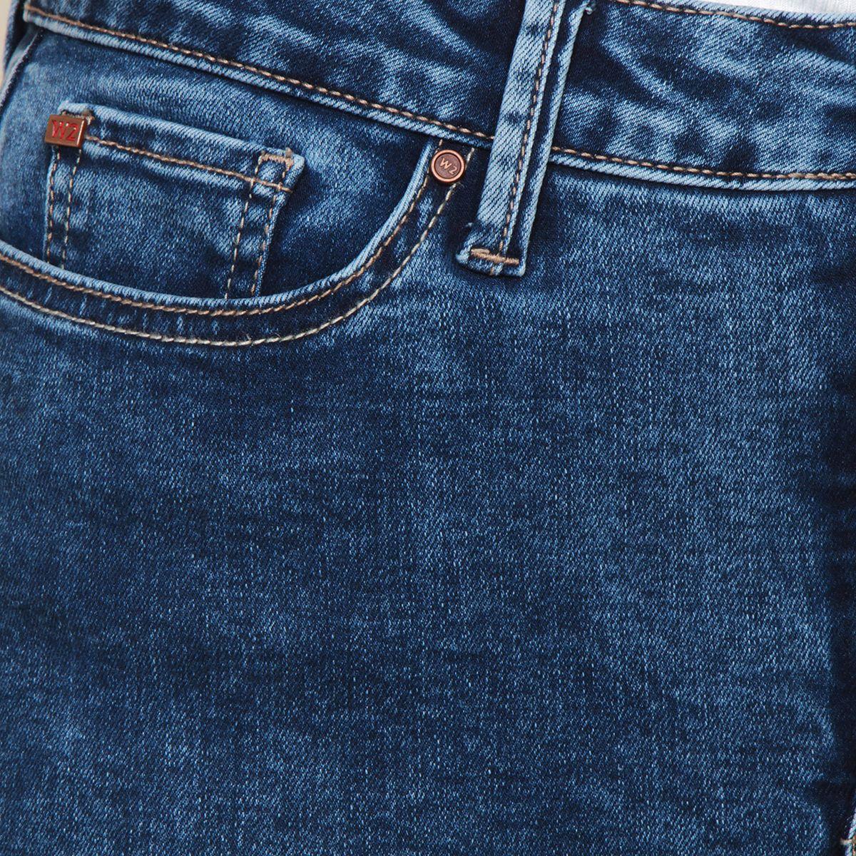 Jeans Recto Tiro Alto Pretina Basica 1 Boton Detalle Parte Baja-9