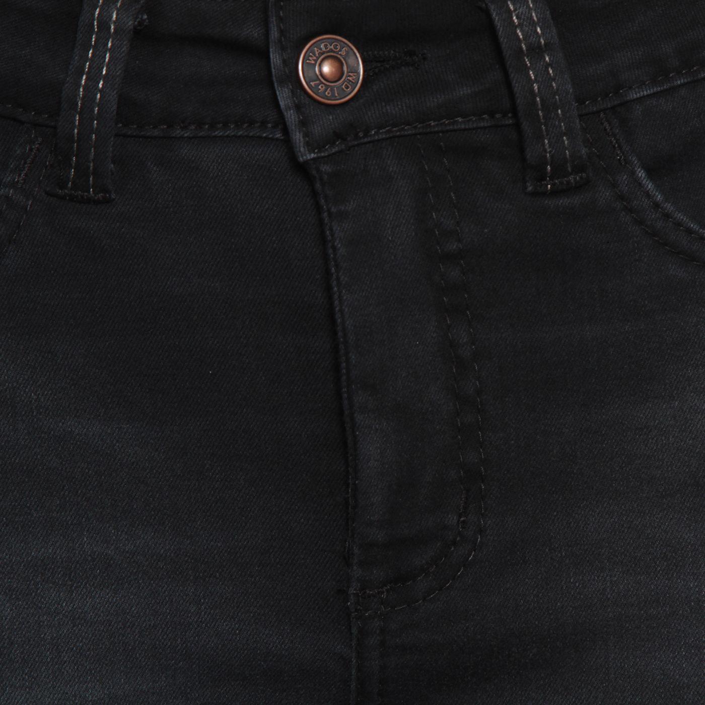 Jeans Tiro Alto Flare  Pretina Basica Un Boton-1