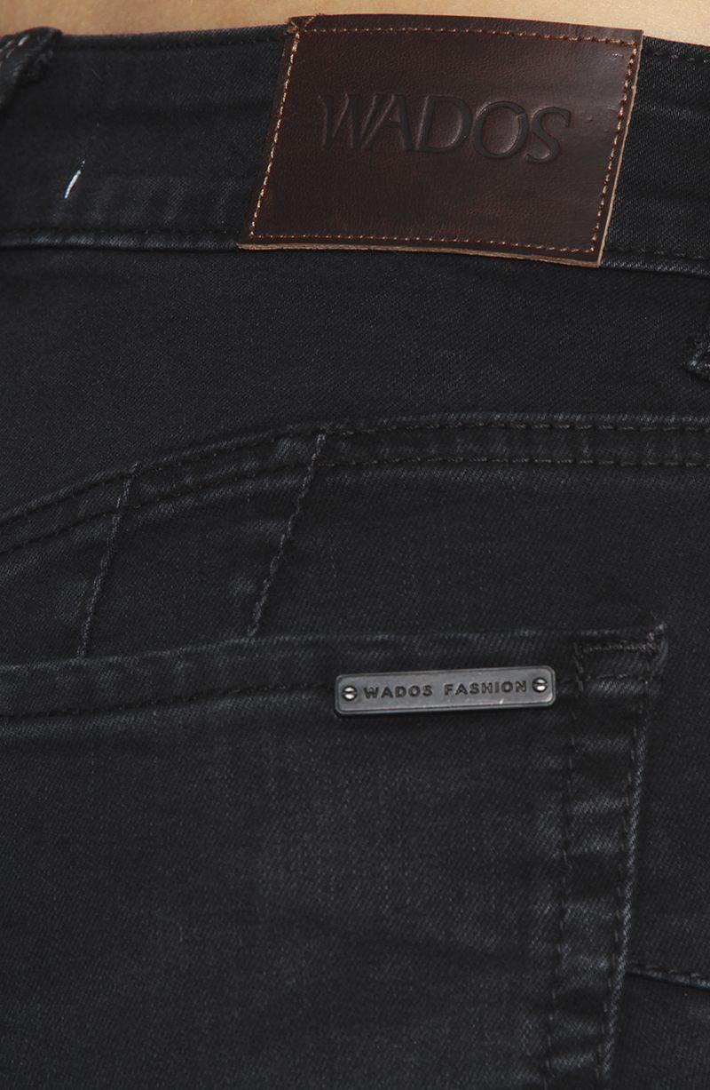 Jeans Tiro Alto Flare  Pretina Basica Un Boton-3