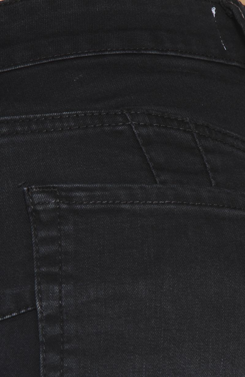 Jeans Tiro Alto Flare  Pretina Basica Un Boton-4
