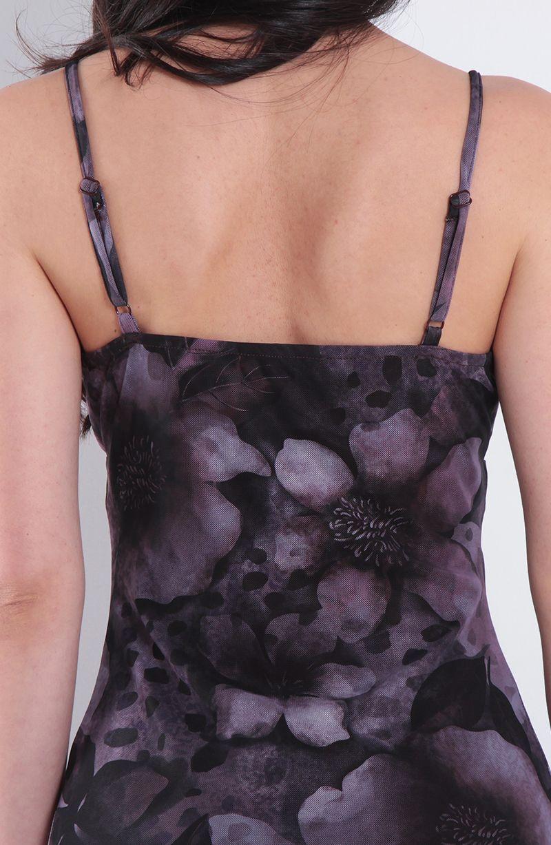 Vestido Largo Estampado Sin Mangas Cuello En V-2