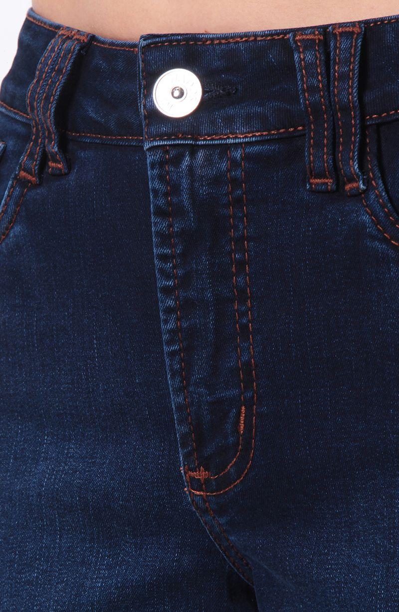 Jeans Basico Wide Tiro Medio Pretina Un   Boton-2