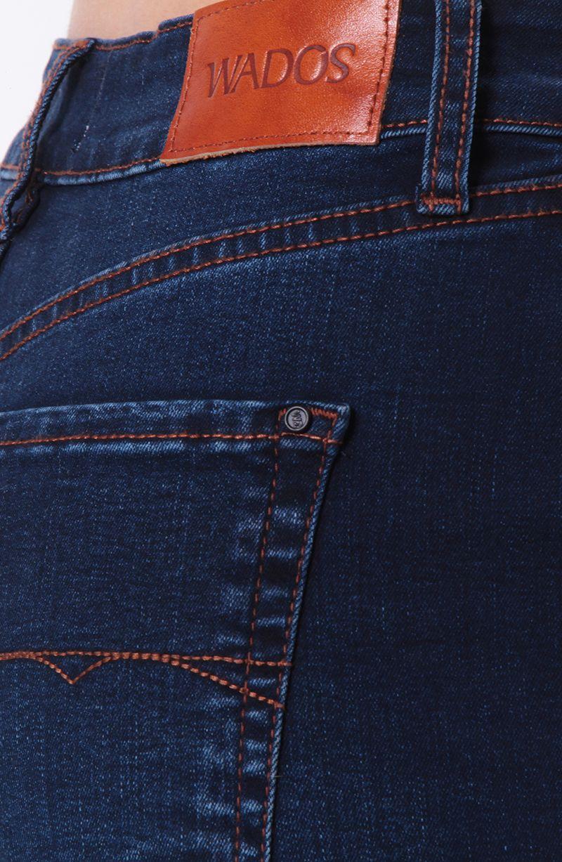 Jeans Basico Wide Tiro Medio Pretina Un   Boton-4