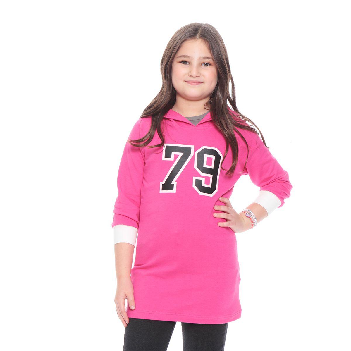 Poleron Infantil Con Gorro Estampado De Numero-0