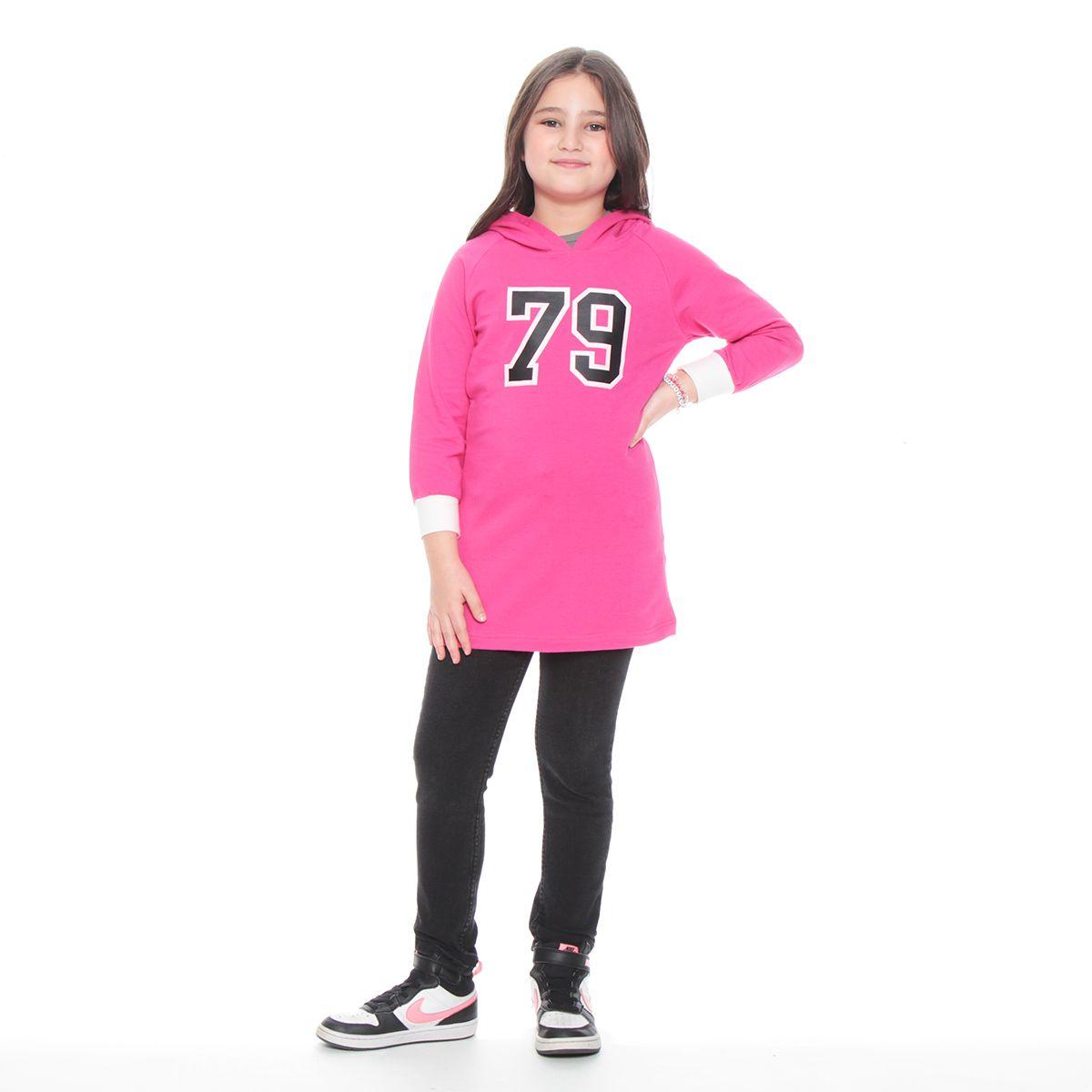 Poleron Infantil Con Gorro Estampado De Numero-4