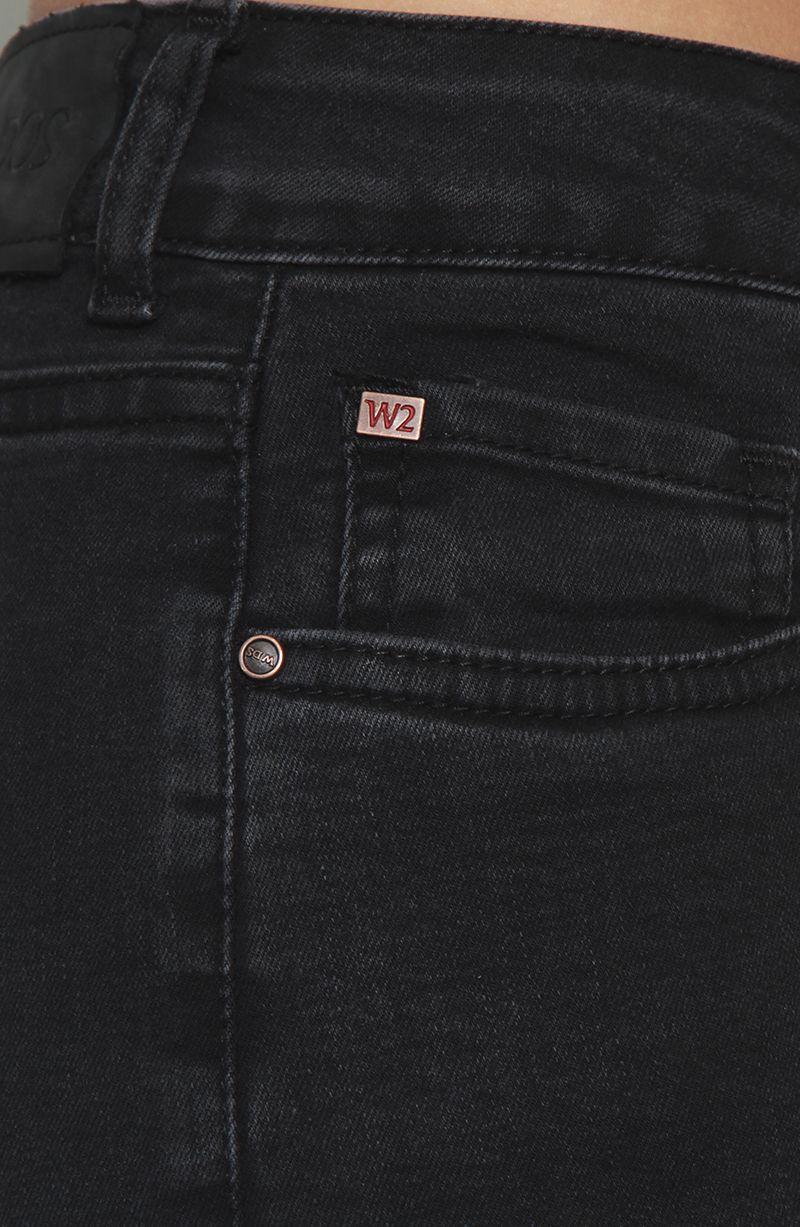 Jeans Tiro Alto Pretina   Basica Un Boton Pierna Recta-3