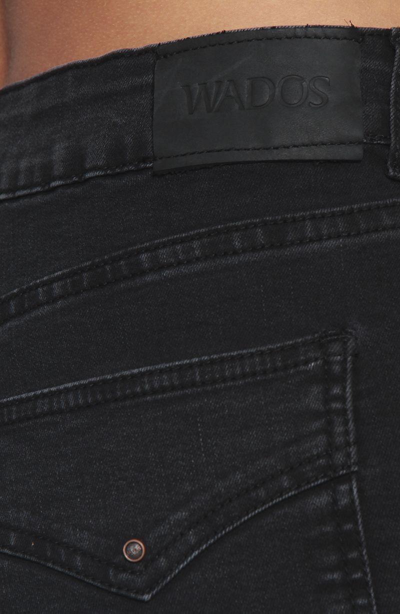 Jeans Tiro Alto Pretina   Basica Un Boton Pierna Recta-4