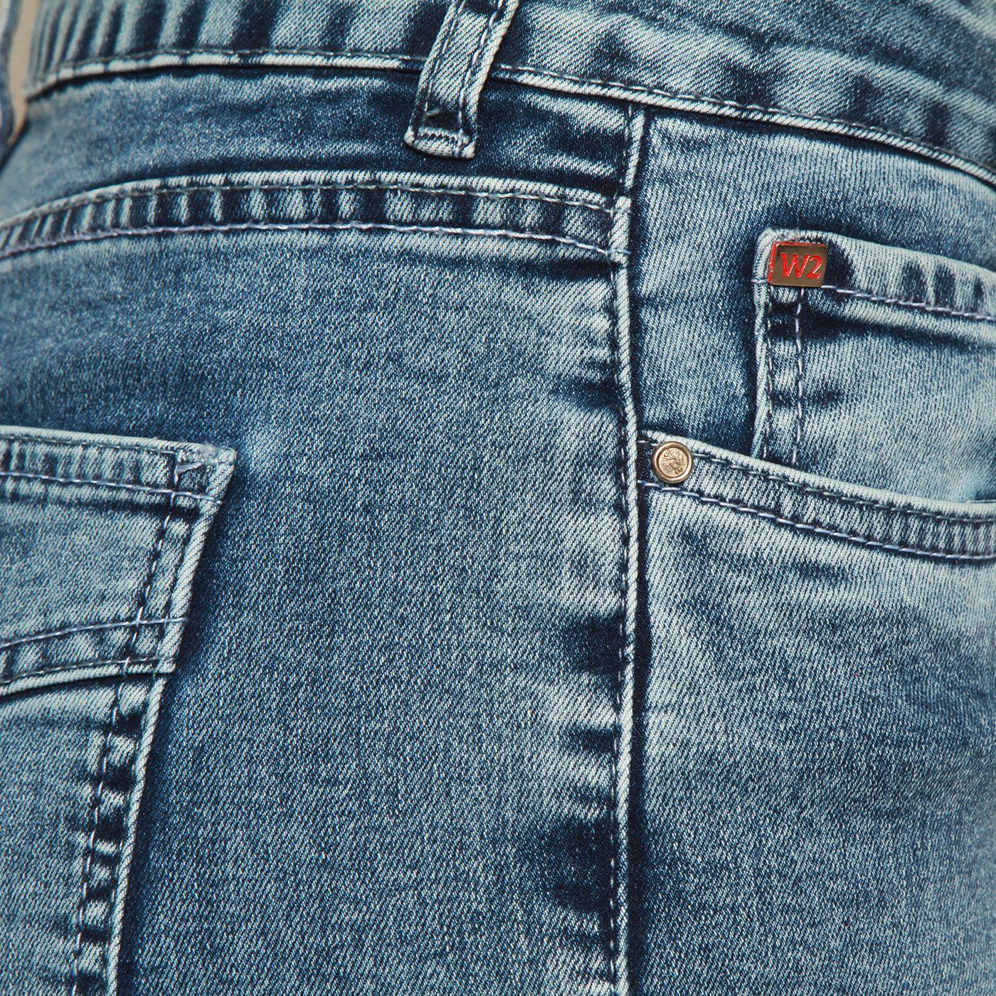 Jeans Recto Tiro Alto     Tapetas Falsas Pretina 1 Boton-8