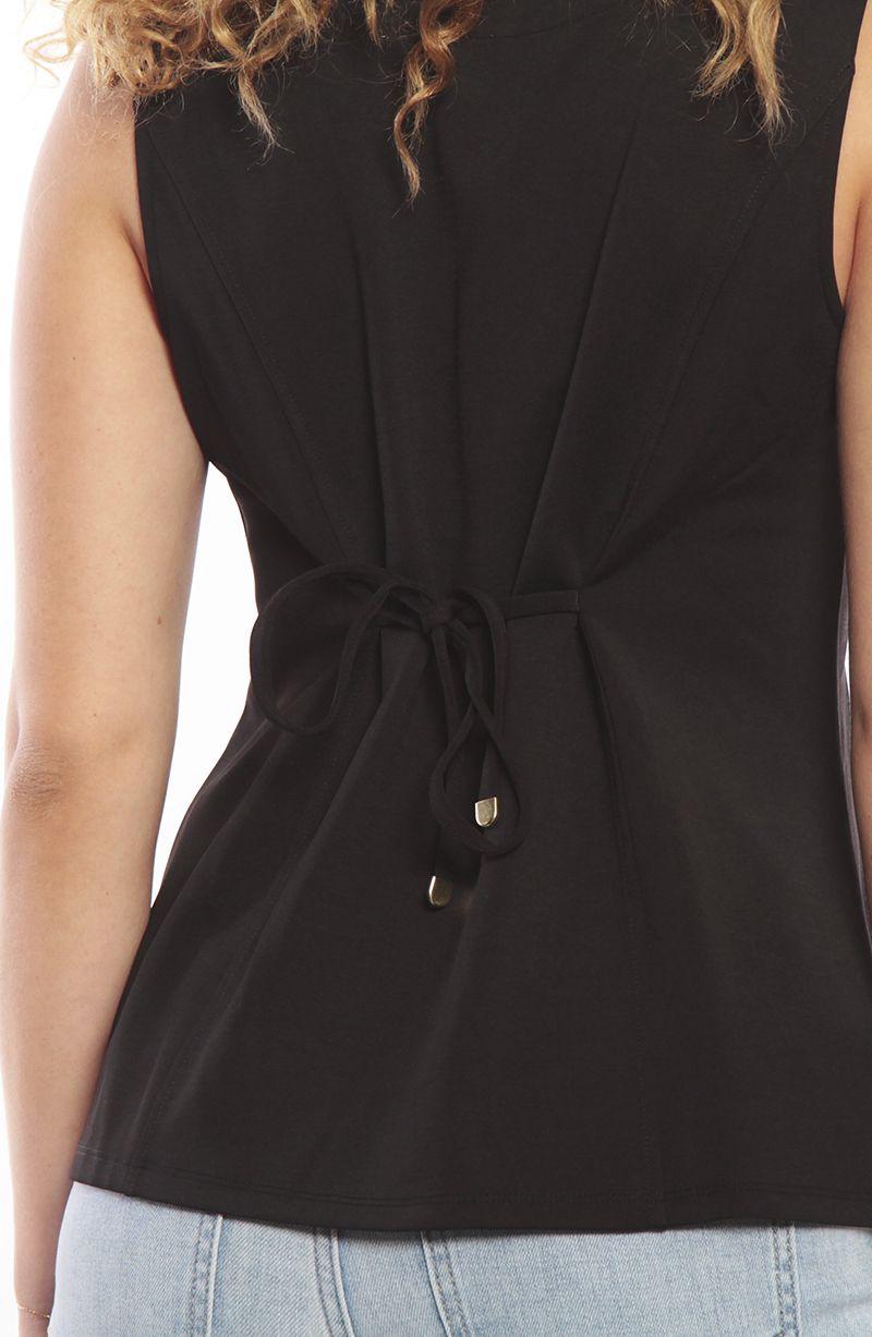 Vest Escote Redondo Y Botones Dorado-4