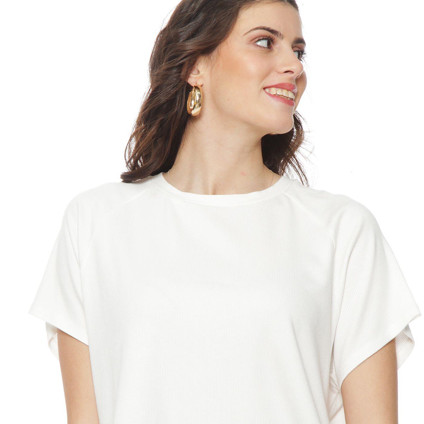 Polera Manga Corta Solida Escote Redondo-1