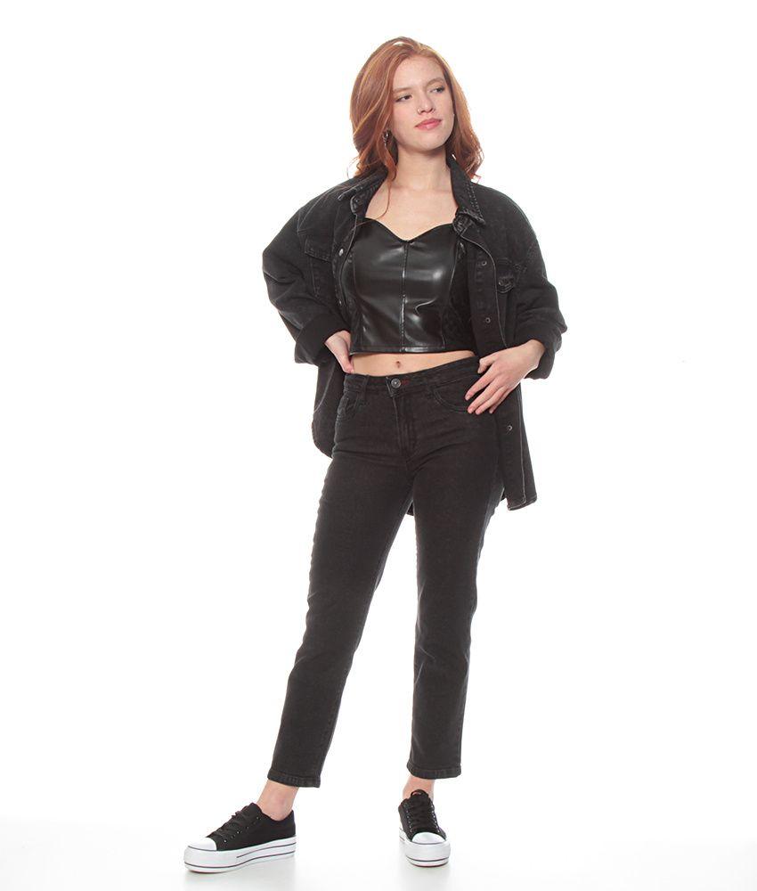 Peto S/m Efecto Piel Escote Corazon Espalda Elasticada-5
