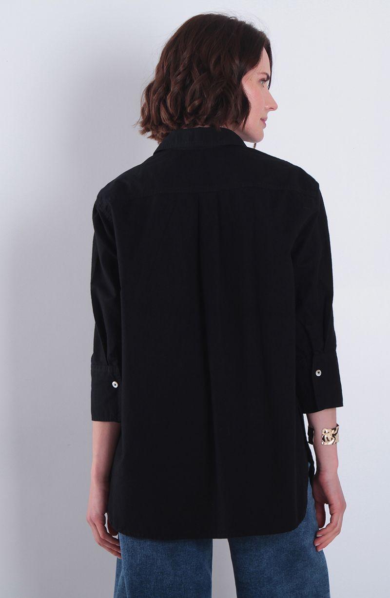 Blusa Manga 3/4 Lino Abotonada En Delantero-1